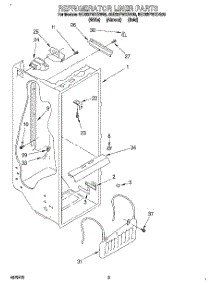 02 - Refrigerator Liner parts for Whirlpool Refrigerator 8ED22PWXDN00 from AppliancePartsPros.com