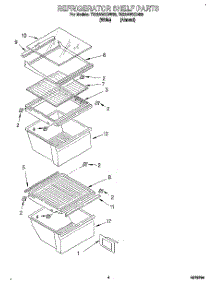 03 - Refrigerator Shelf parts for Whirlpool Refrigerator TS22AWXDW00 from AppliancePartsPros.com