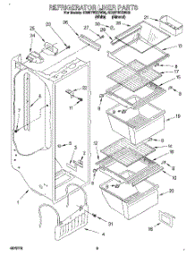 02 - Refrigerator Liner parts for Whirlpool Refrigerator ED20TWXDN00 from AppliancePartsPros.com