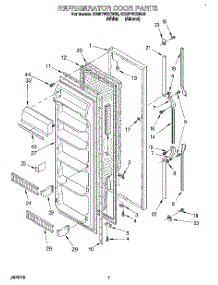 05 - Refrigerator Door parts for Whirlpool Refrigerator ED20TWXDN00 from AppliancePartsPros.com