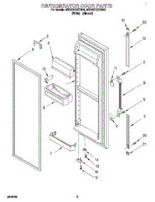 07 - Refrigerator Door parts for Whirlpool Refrigerator 8ED22DQXDN00 from AppliancePartsPros.com