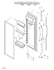 05 - Refrigerator Door parts for Kitchenaid Refrigerator KSUP22QDBL00 from AppliancePartsPros.com
