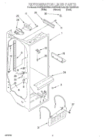 02 - Refrigerator Liner parts for Kitchenaid Refrigerator KSUP22QDWH00 from AppliancePartsPros.com