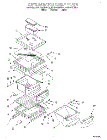 03 - Refrigerator Shelf parts for Kitchenaid Refrigerator KSUP25QDBL00 from AppliancePartsPros.com