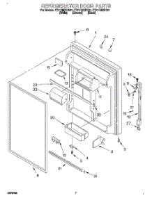 04 - Refrigerator Door parts for Whirlpool Refrigerator ET21DMXDW01 from AppliancePartsPros.com