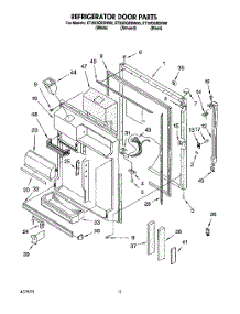 07 - Refrigerator Door parts for Whirlpool Refrigerator ET25DQRDW00 from AppliancePartsPros.com