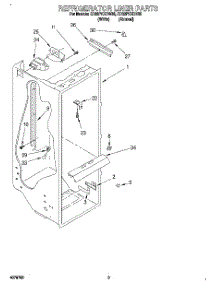 02 - Refrigerator Liner parts for Whirlpool Refrigerator ED22PKXDW00 from AppliancePartsPros.com