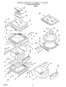04 - Refrigerator Shelf parts for Kitchenaid Refrigerator KSRB27QDBL00 from AppliancePartsPros.com