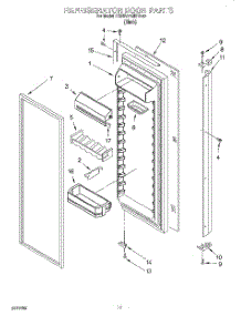 07 - Refrigerator Door parts for Kitchenaid Refrigerator KSRB27QDBL00 from AppliancePartsPros.com