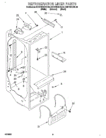 02 - Refrigerator Liner parts for Kitchenaid Refrigerator KSRP25QDBL00 from AppliancePartsPros.com
