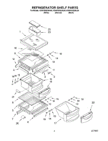 03 - Refrigerator Shelf parts for Kitchenaid Refrigerator KSRP25QDBL00 from AppliancePartsPros.com