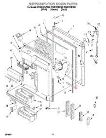 07 - Refrigerator Door parts for Whirlpool Refrigerator ET22DQRDW00 from AppliancePartsPros.com