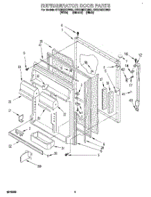 06 - Refrigerator Door parts for Whirlpool Refrigerator ET22DMXDB00 from AppliancePartsPros.com