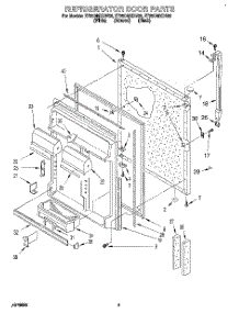 06 - Refrigerator Door parts for Whirlpool Refrigerator ET25DMXDW00 from AppliancePartsPros.com