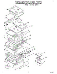 03 - Refrigerator Shelf parts for Whirlpool Refrigerator ED25DSXDW01 from AppliancePartsPros.com