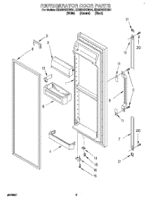 06 - Refrigerator Door parts for Whirlpool Refrigerator ED25DSXDW01 from AppliancePartsPros.com