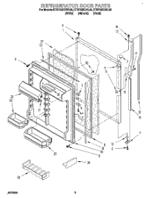 06 - Refrigerator Door parts for Kitchenaid Refrigerator KTRP22KDWH00 from AppliancePartsPros.com