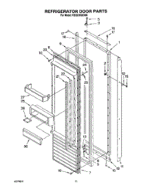 11 - Refrigerator Door parts for Kitchenaid Refrigerator KSSS36QDX00 from AppliancePartsPros.com