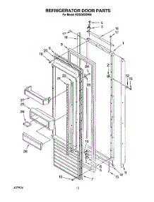 11 - Refrigerator Door parts for Kitchenaid Refrigerator KSSS36QDW00 from AppliancePartsPros.com