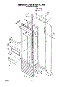 10 - Refrigerator Door parts for Kitchenaid Refrigerator KSSS42MDX00 from AppliancePartsPros.com