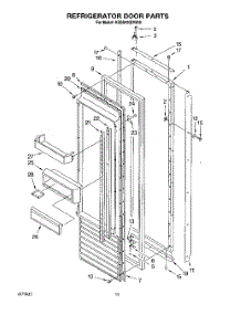 11 - Refrigerator Door parts for Kitchenaid Refrigerator KSSS42QDW00 from AppliancePartsPros.com