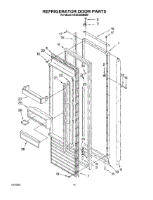 11 - Refrigerator Door parts for Kitchenaid Refrigerator KSSS42QDX00 from AppliancePartsPros.com