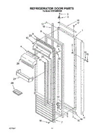 10 - Refrigerator Door parts for Kitchenaid Refrigerator KSSS48MDX00 from AppliancePartsPros.com