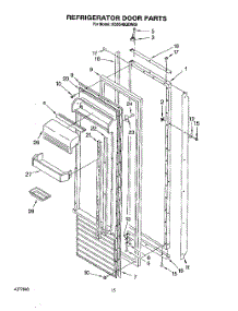 11 - Refrigerator Door parts for Kitchenaid Refrigerator KSSS48QDW00 from AppliancePartsPros.com