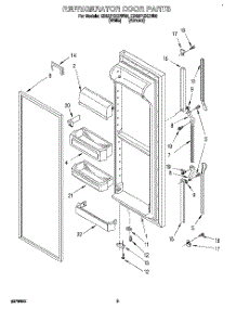 07 - Refrigerator Door parts for Whirlpool Refrigerator ED22PQXDN00 from AppliancePartsPros.com