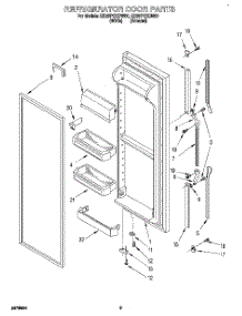 06 - Refrigerator Door parts for Whirlpool Refrigerator ED25PQXDN00 from AppliancePartsPros.com