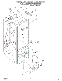 02 - Refrigerator Liner parts for Whirlpool Refrigerator ED22TWXDN01 from AppliancePartsPros.com