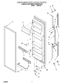 06 - Refrigerator Door parts for Whirlpool Refrigerator ED22TWXDW01 from AppliancePartsPros.com