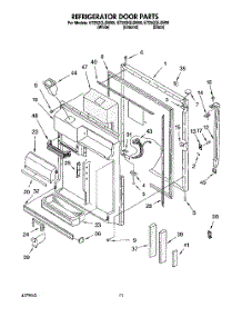 07 - Refrigerator Door parts for Whirlpool Refrigerator ET25DQLDN00 from AppliancePartsPros.com