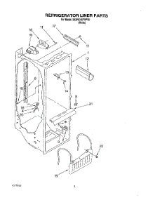 02 - Refrigerator Liner parts for Whirlpool Refrigerator 3XARG497WP00 from AppliancePartsPros.com