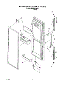 07 - Refrigerator Door parts for Whirlpool Refrigerator 3XARG497WP00 from AppliancePartsPros.com
