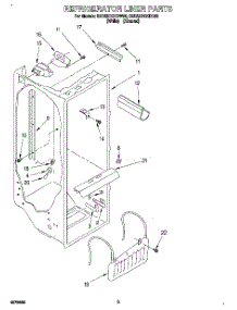 02 - Refrigerator Liner parts for Whirlpool Refrigerator 3ED22DQXDN00 from AppliancePartsPros.com