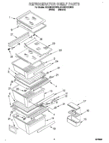 03 - Refrigerator Shelf parts for Whirlpool Refrigerator 3ED25DQXDN00 from AppliancePartsPros.com