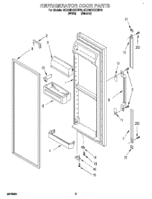 06 - Refrigerator Door parts for Whirlpool Refrigerator 3ED25DQXDW00 from AppliancePartsPros.com