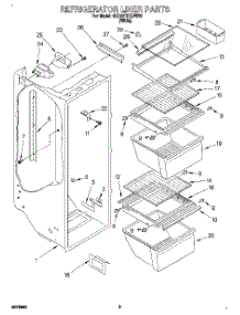 02 - Refrigerator Liner parts for Whirlpool Refrigerator 6ED20TKXDW00 from AppliancePartsPros.com