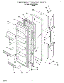06 - Refrigerator Door parts for Whirlpool Refrigerator 6ED20TKXDW00 from AppliancePartsPros.com