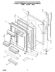 06 - Refrigerator Door parts for Kitchenaid Refrigerator KTRS22MDBL00 from AppliancePartsPros.com