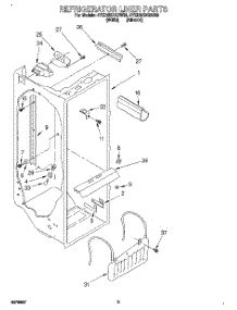 02 - Refrigerator Liner parts for Whirlpool Refrigerator 4YED25DQDN00 from AppliancePartsPros.com