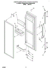 06 - Refrigerator Door parts for Whirlpool Refrigerator 4YED25DQDW00 from AppliancePartsPros.com