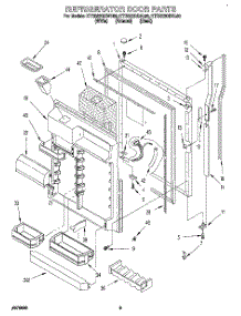 05 - Refrigerator Door parts for Kitchenaid Refrigerator KTRS22QDWH00 from AppliancePartsPros.com