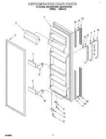 06 - Refrigerator Door parts for Roper Refrigerator RS22AWXEN00 from AppliancePartsPros.com