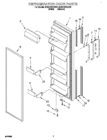 06 - Refrigerator Door parts for Roper Refrigerator RS25AWXEW00 from AppliancePartsPros.com