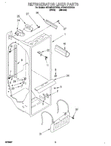 02 - Refrigerator Liner parts for Whirlpool Refrigerator 4ED25DQXDW00 from AppliancePartsPros.com