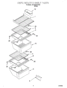 03 - Refrigerator Shelf parts for Whirlpool Refrigerator 6ED22ZRXDW00 from AppliancePartsPros.com