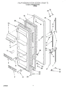 06 - Refrigerator Door parts for Whirlpool Refrigerator 6ED22ZRXDW00 from AppliancePartsPros.com