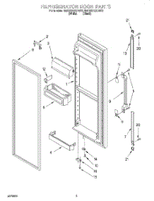 06 - Refrigerator Door parts for Whirlpool Refrigerator 6ED25DQXDB00 from AppliancePartsPros.com